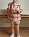 Holiday Plaid Bamboo Sweatshirt Set - Top & Bottom