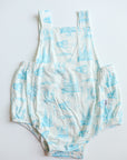 Blue Toile Bamboo Sun Bubble with Adjustable Straps