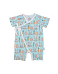 Blue Bunny Bamboo Kimono Onesie with Snaps