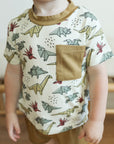 Dino Bamboo Varsity Short Set - T-shirt & Shorts
