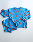 Red Arch Bamboo Sweatshirt Set - Top & Bottom