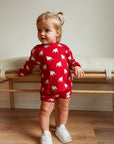 Red Bulldog Bamboo Sweatshirt Set - Top & Bottom