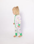 Mardi Gras White Double Zipper Bamboo Sleeper