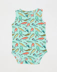 Fishing Baits Bamboo Henley Onesie with Snaps