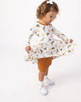 Ducks Bamboo Long Sleeve Twirl Dress