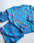 Red Arch Bamboo Sweatshirt Set - Top & Bottom