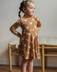 Reindeer Bamboo Turtleneck Twirl Dress