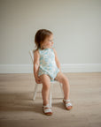 Blue Toile Bamboo Sun Bubble with Adjustable Straps