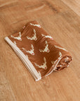 Reindeer Bamboo Swaddle Blanket