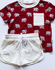 Elephant Bamboo Varsity Short Set - T-shirt & Shorts