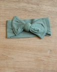 Bayleaf Ribbed Solid Bamboo Bow Headband