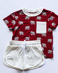 Elephant Bamboo Varsity Short Set - T-shirt & Shorts
