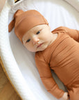 Pecan Solid Bamboo Knotted Gown