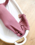 Mulberry Ribbed Solid Bamboo Knotted Gown