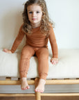 Pecan Solid 2 Piece Bamboo Pajama Set