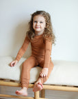 Pecan Solid 2 Piece Bamboo Pajama Set