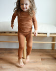 Pecan Solid 2 Piece Bamboo Pajama Set