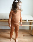 Pecan Solid 2 Piece Bamboo Pajama Set