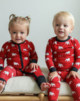 Red Bulldog 2 Piece Bamboo Pajama Set