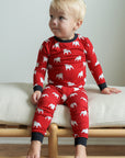 Red Bulldog 2 Piece Bamboo Pajama Set