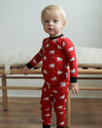 Red Bulldog 2 Piece Bamboo Pajama Set