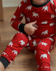 Red Bulldog 2 Piece Bamboo Pajama Set
