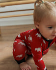 Red Bulldog Double Zipper Bamboo Sleeper