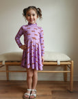 Geaux Bamboo Turtleneck Twirl Dress