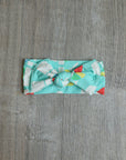 Blue Snowball Bamboo Bow Headband