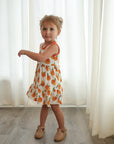 Peaches Bamboo Tiered Twirl Dress - with Pockets