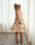 Peaches Bamboo Tiered Twirl Dress - with Pockets