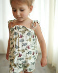 Dino Bamboo Spaghetti Strap Set - Adjustable Straps