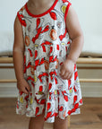 Crawfish Bamboo Tiered Twirl Dress - with Pockets