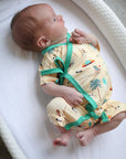 Beach Dogs Bamboo Kimono Onesie with Snaps