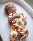 Peaches Bamboo Kimono Onesie with Snaps