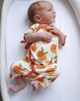 Peaches Bamboo Kimono Onesie with Snaps