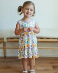 Mardi Gras Bamboo Tiered Twirl Dress - with Pockets