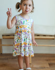 Mardi Gras Bamboo Tiered Twirl Dress - with Pockets