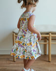 Mardi Gras Bamboo Tiered Twirl Dress - with Pockets
