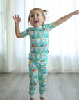 Blue Snowball 2 Piece Bamboo Pajama Set