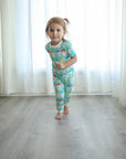 Blue Snowball 2 Piece Bamboo Pajama Set