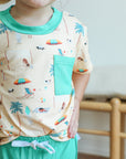 Beach Dog Bamboo Varsity Short Set - T-shirt & Shorts