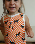 Coonhound Bamboo Henley Onesie with Snaps
