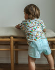 Blue Southern Sweets Bamboo Varsity Short Set - T-shirt & Shorts