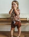 Animal Spots Bamboo Varsity Short Set - T-shirt & Shorts