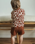 Animal Spots Bamboo Varsity Short Set - T-shirt & Shorts