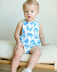 Blue Crab Bamboo Sun Bubble with Adjustable Straps