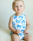 Blue Crab Bamboo Sun Bubble with Adjustable Straps