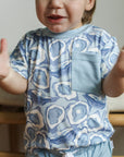 Blue Oyster Bamboo Varsity Short Set - T-shirt & Shorts