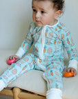 Blue Bunny Double Zipper Bamboo Sleeper